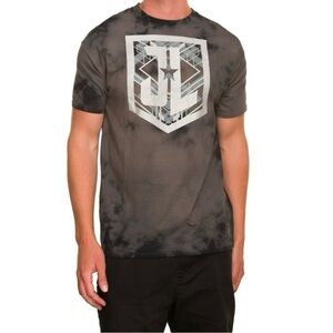 DC Justice League Black Tie-Dye T-Shirt